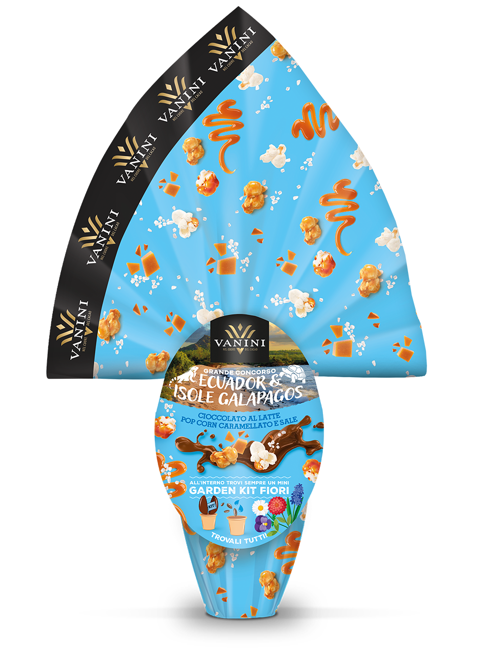 UOVO Cioccolato al latte pop corn caramellato e sale